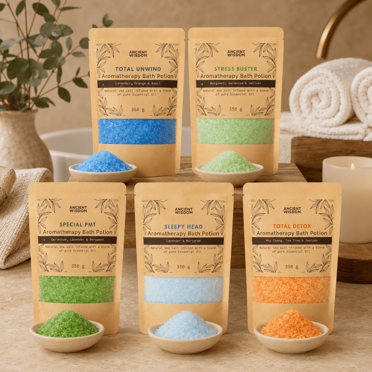 SLEEPY HEAD AROMATHERAPY BATH POTION 350g – Dreamy Lavender & Marjoram Soak