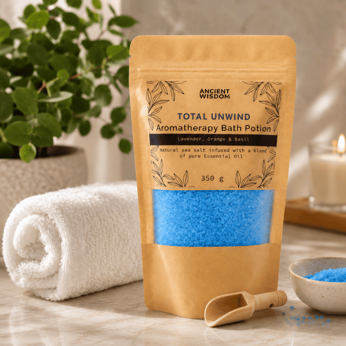 TOTAL UNWIND AROMATHERAPY BATH POTION 350g - A Blissful Escape with Peaceful Exhale Ritual