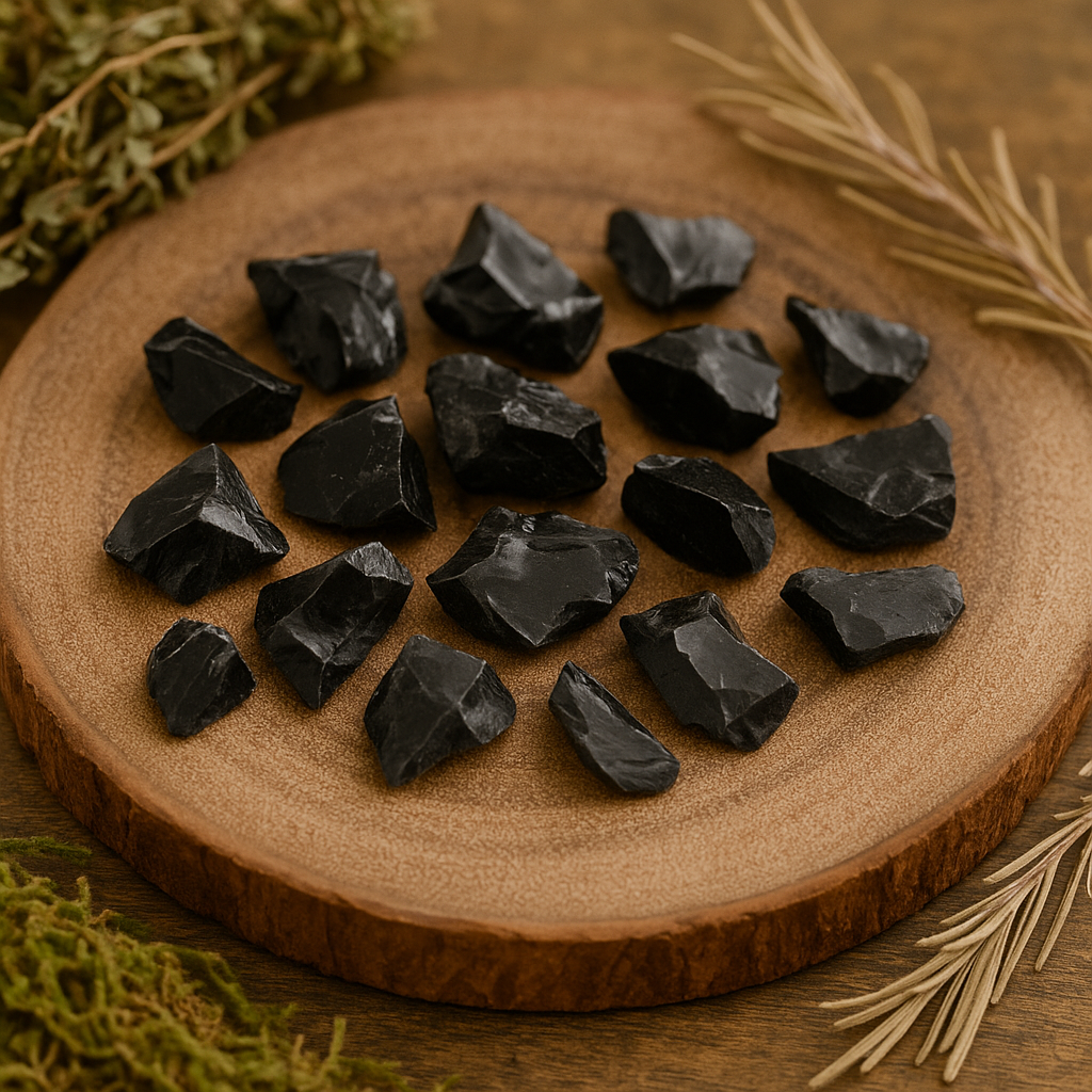 BLACK OBSIDIAN RAW CRYSTAL 15-30mm