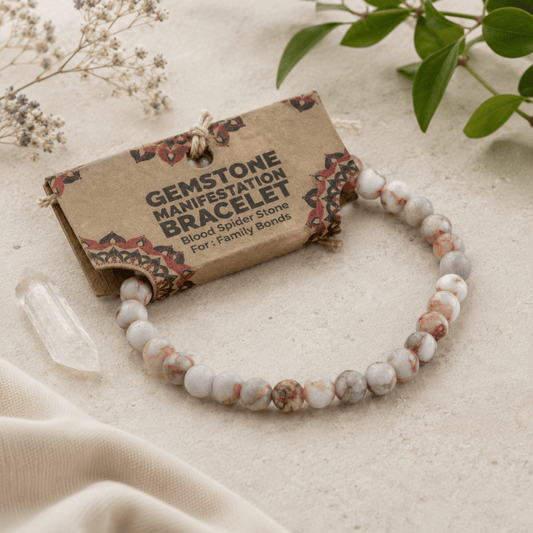 BRACELET DE MANIFESTATION DE L'ARAIGNÉE DE SANG – Renforce les liens familiaux