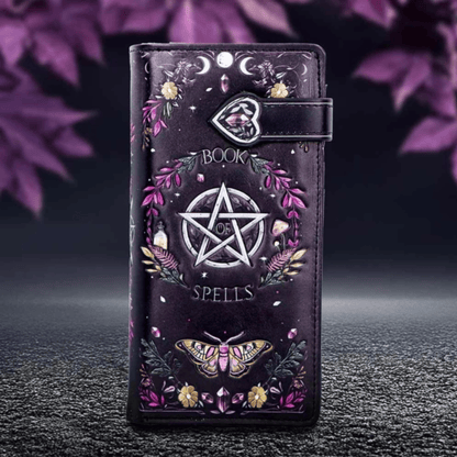 BOOK OF SPELLS EMBOSSED PURSE 18.5cm