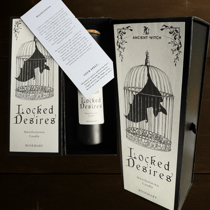 LOCKED DESIRES – Manifestation Ritual Candle with Rosemary