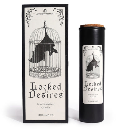 LOCKED DESIRES – Manifestation Ritual Candle with Rosemary