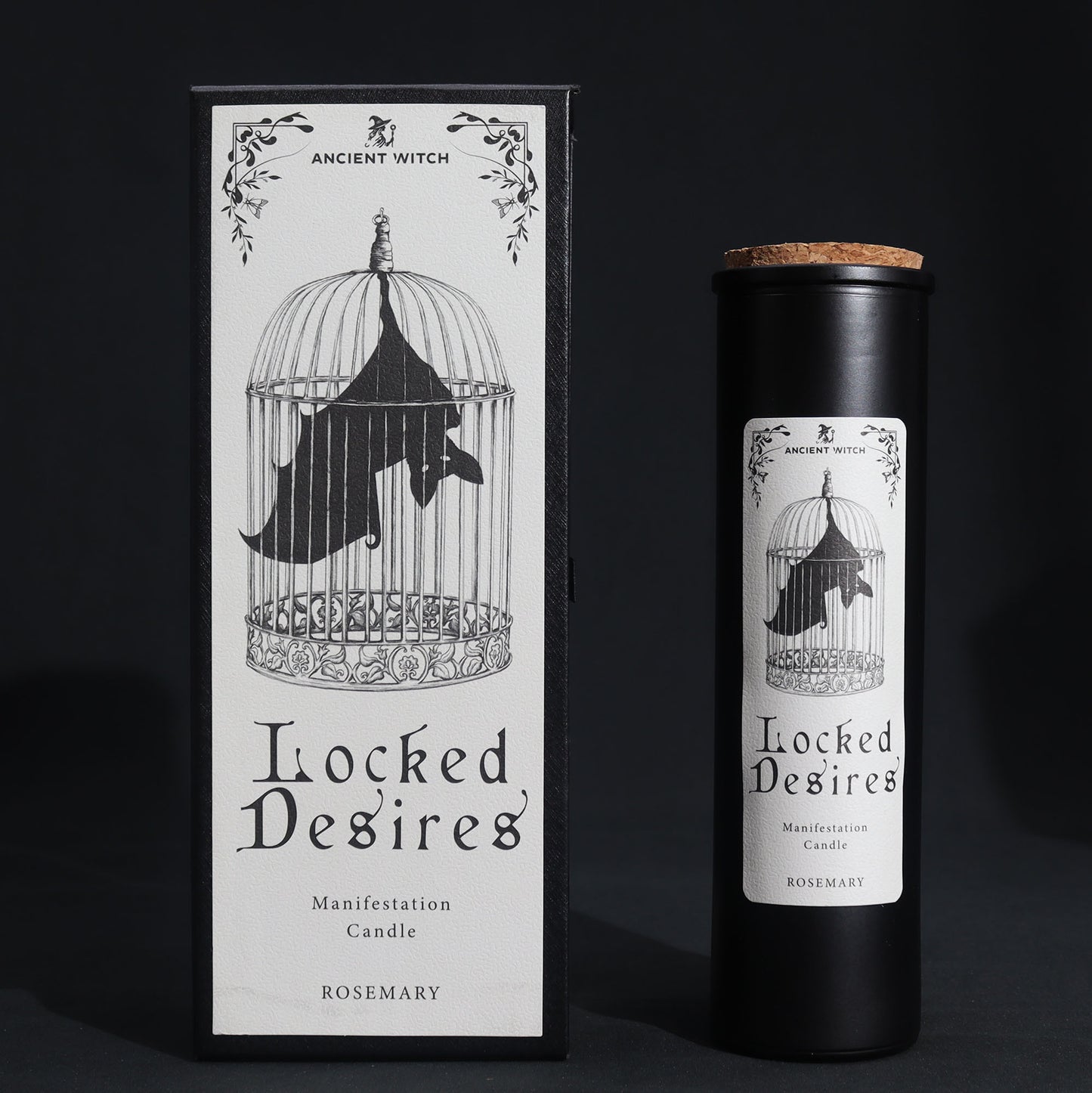 LOCKED DESIRES – Manifestation Ritual Candle with Rosemary