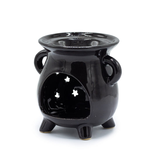CAULDRON OIL BURNER – Moon & Stars Black - Spirit And Shadow
