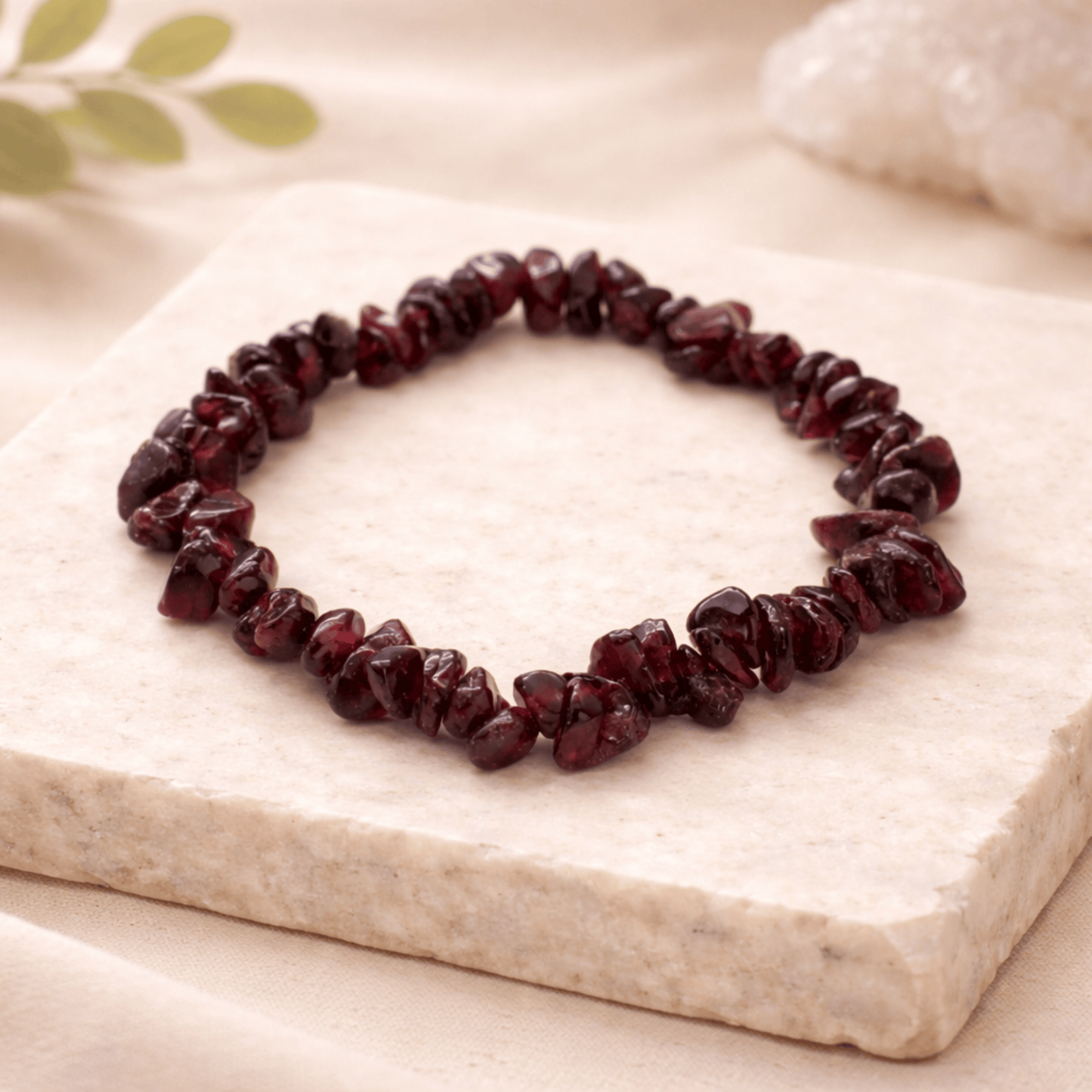 BLOOD GARNET CHIPSTONE BRACELET – Strength, Passion & Vital Energy