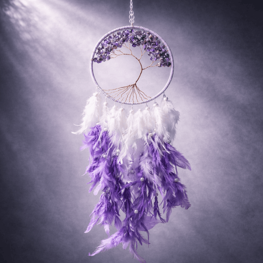 AMETHYST TREE OF LIFE DREAMCATCHER – Intuition & Sleep 60cm