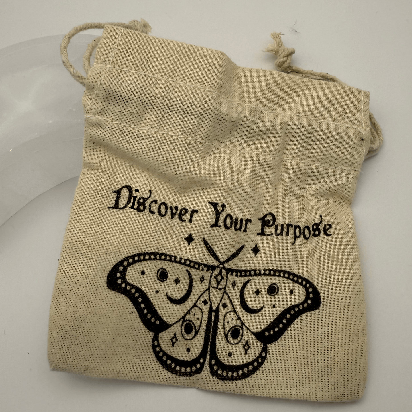 ESOTERIC COTTON POUCH SET - "Discover Your Purpose” Moth Design