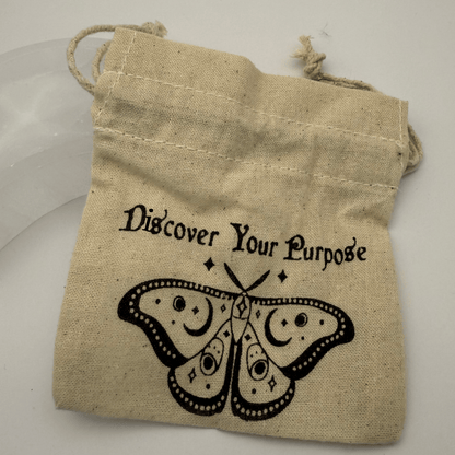 ESOTERIC COTTON POUCH SET - "Discover Your Purpose” Moth Design
