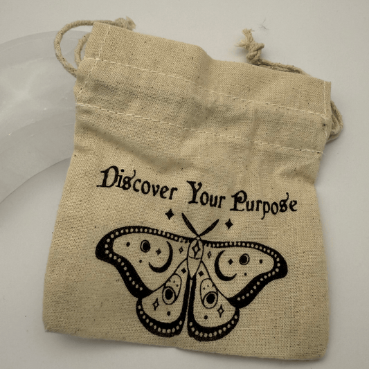 ESOTERIC COTTON POUCH SET - "Discover Your Purpose” Moth Design