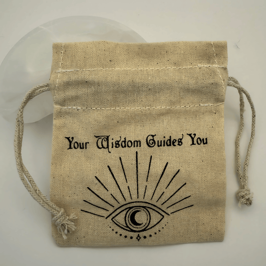 ESOTERIC COTTON POUCH SET -“Your Wisdom Guides You” All-Seeing Eye Design