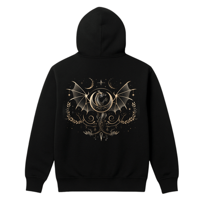 LUNARIS MYSTICAL DRAGON BLACK HOODIE – Spirit and Shadow Exclusive