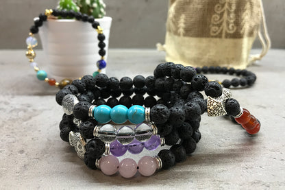 LAVA STONE BRACELET –  Leaf Turquoise Howlite