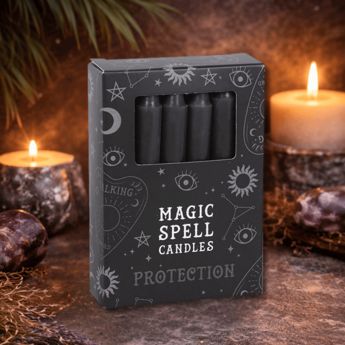 PROTECTION SPELL CANDLES - BLACK RITUAL CANDLES