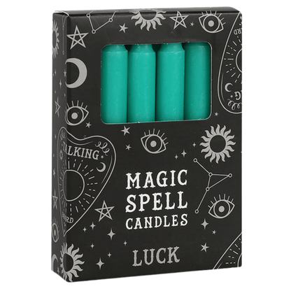 LUCK MAGIC SPELL CANDLES - GREEN RITUAL CANDLES