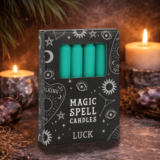 LUCK MAGIC SPELL CANDLES - GREEN RITUAL CANDLES