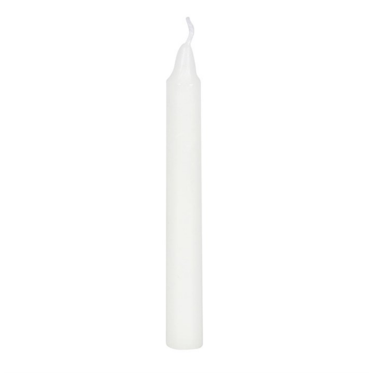 White candle on a white background