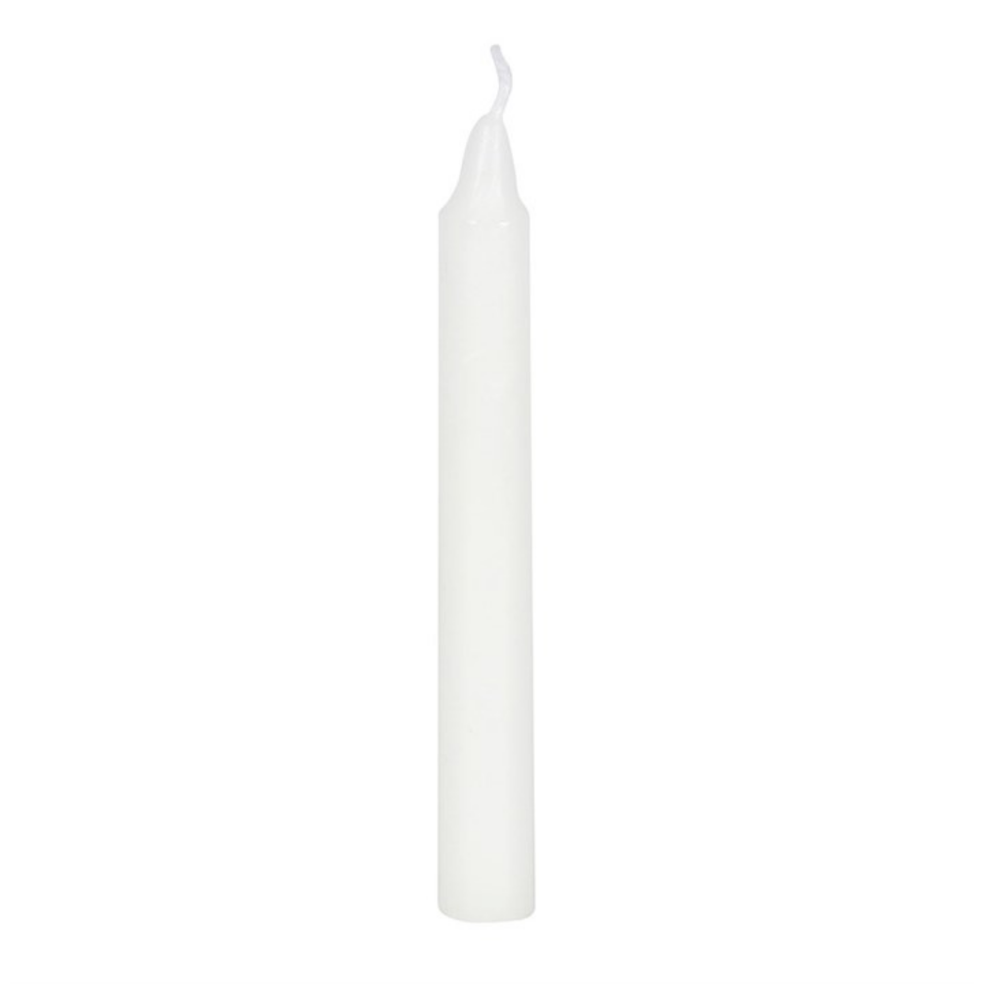 White candle on a white background