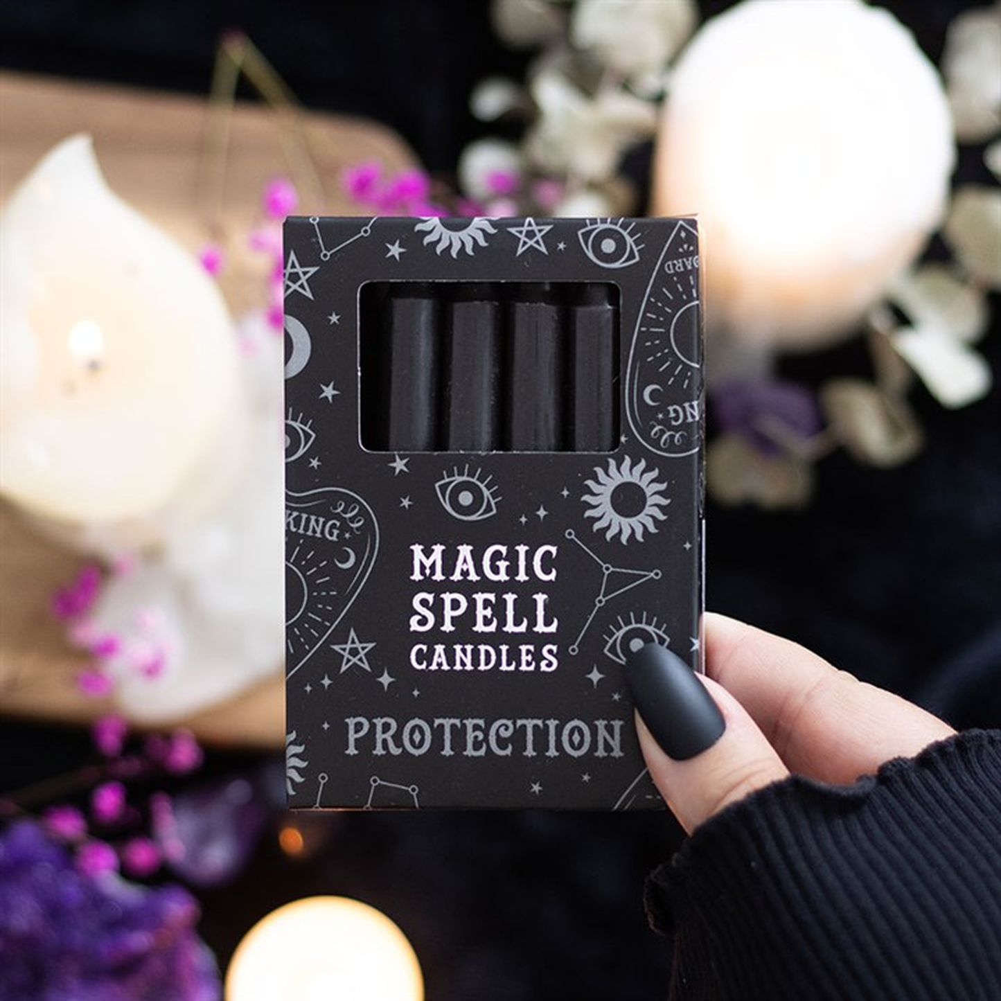 PROTECTION SPELL CANDLES - BLACK RITUAL CANDLES