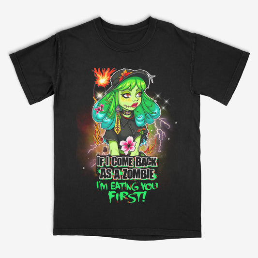 ZOMBIE WITCH T-SHIRT BLACK – Halloween Graphic Tee