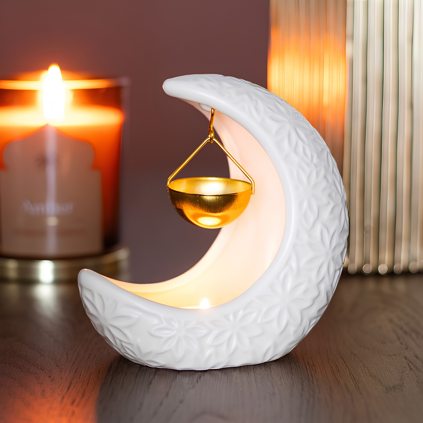 CRESENT MOON HANGING OIL BURNER