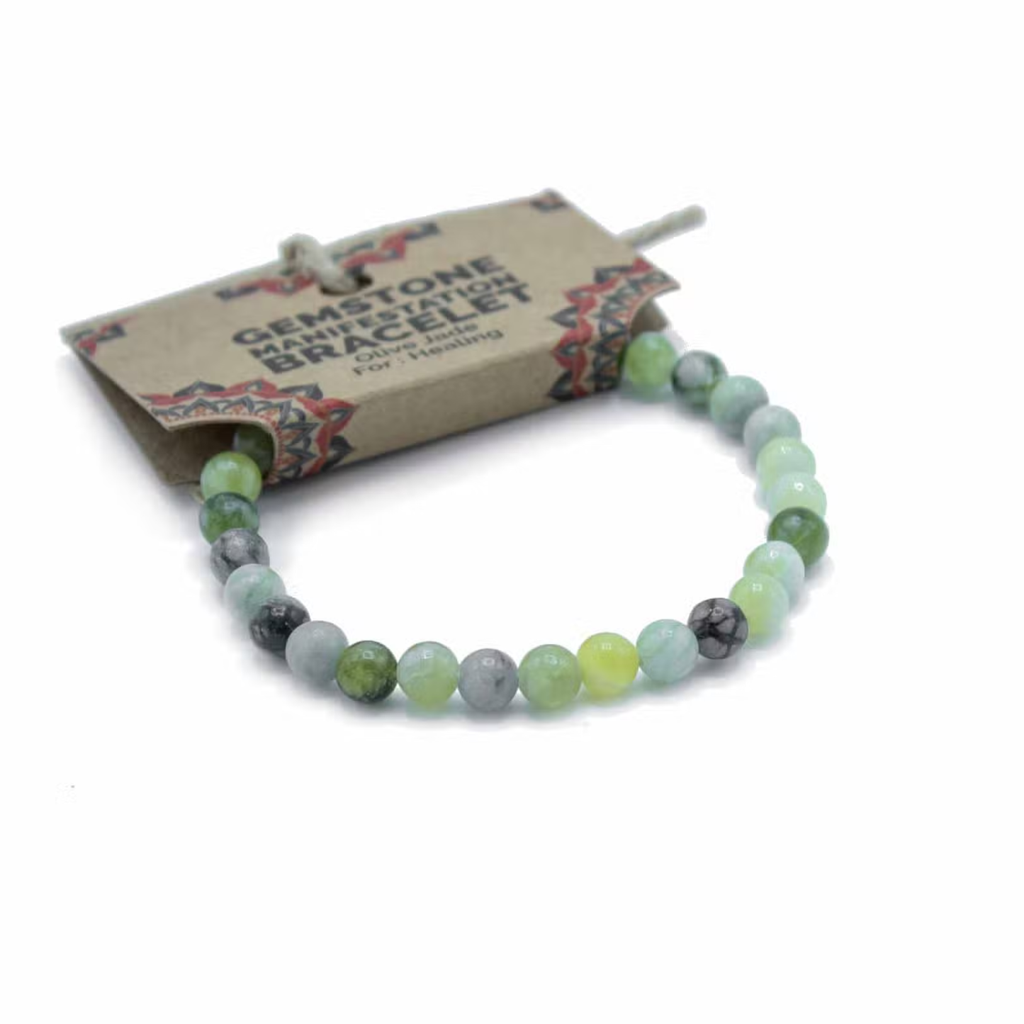 OLIVE JADE MANIFESTATION BRACELET - Healing