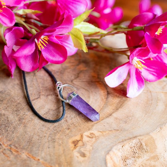 AMETHYST DOUBLE POINT PENDANT NECKLACE – Spiritual Crystal Necklace for Healing & Meditation - Spirit And Shadow