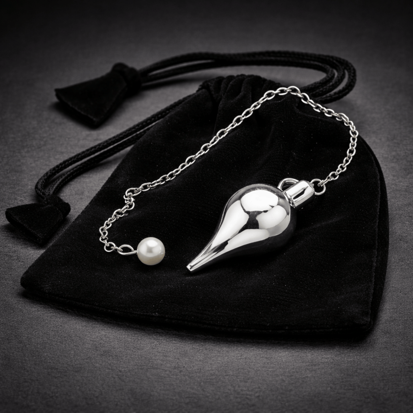 PENDULUM CHROME-PLATED TEARDROP -  Divination & Energy Work