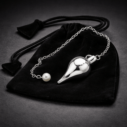 PENDULUM CHROME-PLATED TEARDROP -  Divination & Energy Work