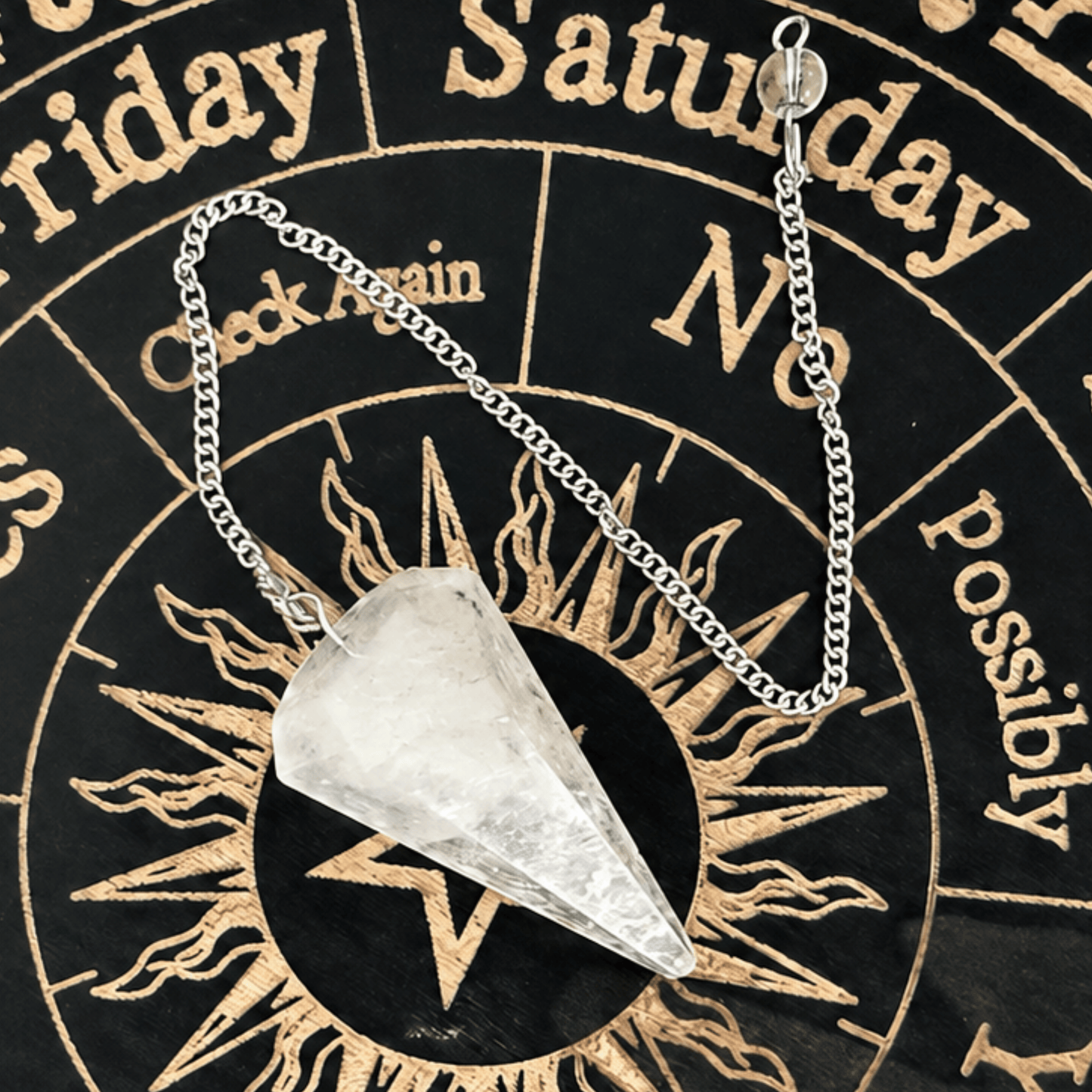 PENDULE EN PIERRE PRÉCIEUSE AMÉTHYSTE - CRISTAL À FACETTES POUR LA GUÉRISON DES CHAKRAS ET LA CONSCIENCE SPIRITUELLE