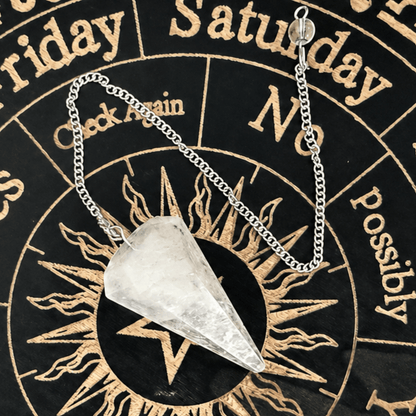 PENDULE EN PIERRE PRÉCIEUSE AMÉTHYSTE - CRISTAL À FACETTES POUR LA GUÉRISON DES CHAKRAS ET LA CONSCIENCE SPIRITUELLE