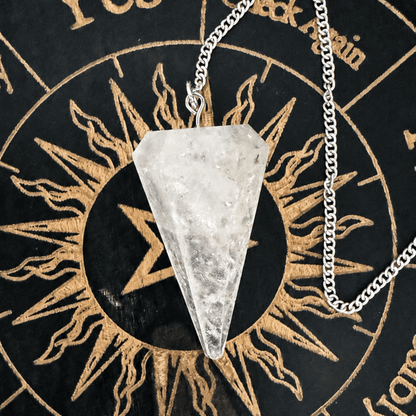 PENDULE EN PIERRE PRÉCIEUSE AMÉTHYSTE - CRISTAL À FACETTES POUR LA GUÉRISON DES CHAKRAS ET LA CONSCIENCE SPIRITUELLE