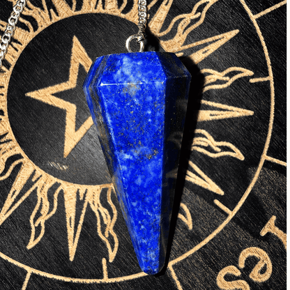 LAPIS LAZULI MAGIC PENDULUM - 6-Sided Crystal Point