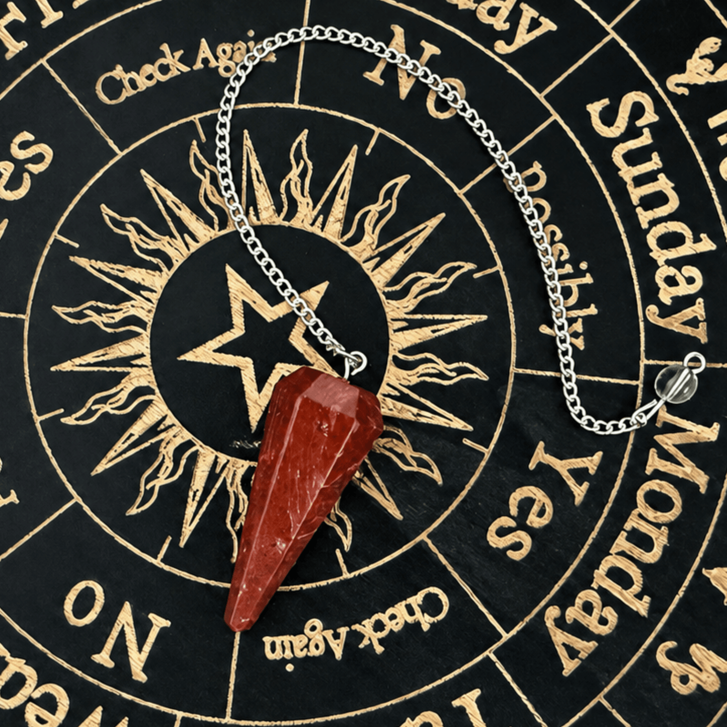 PENDULE EN PIERRE PRÉCIEUSE AMÉTHYSTE - CRISTAL À FACETTES POUR LA GUÉRISON DES CHAKRAS ET LA CONSCIENCE SPIRITUELLE