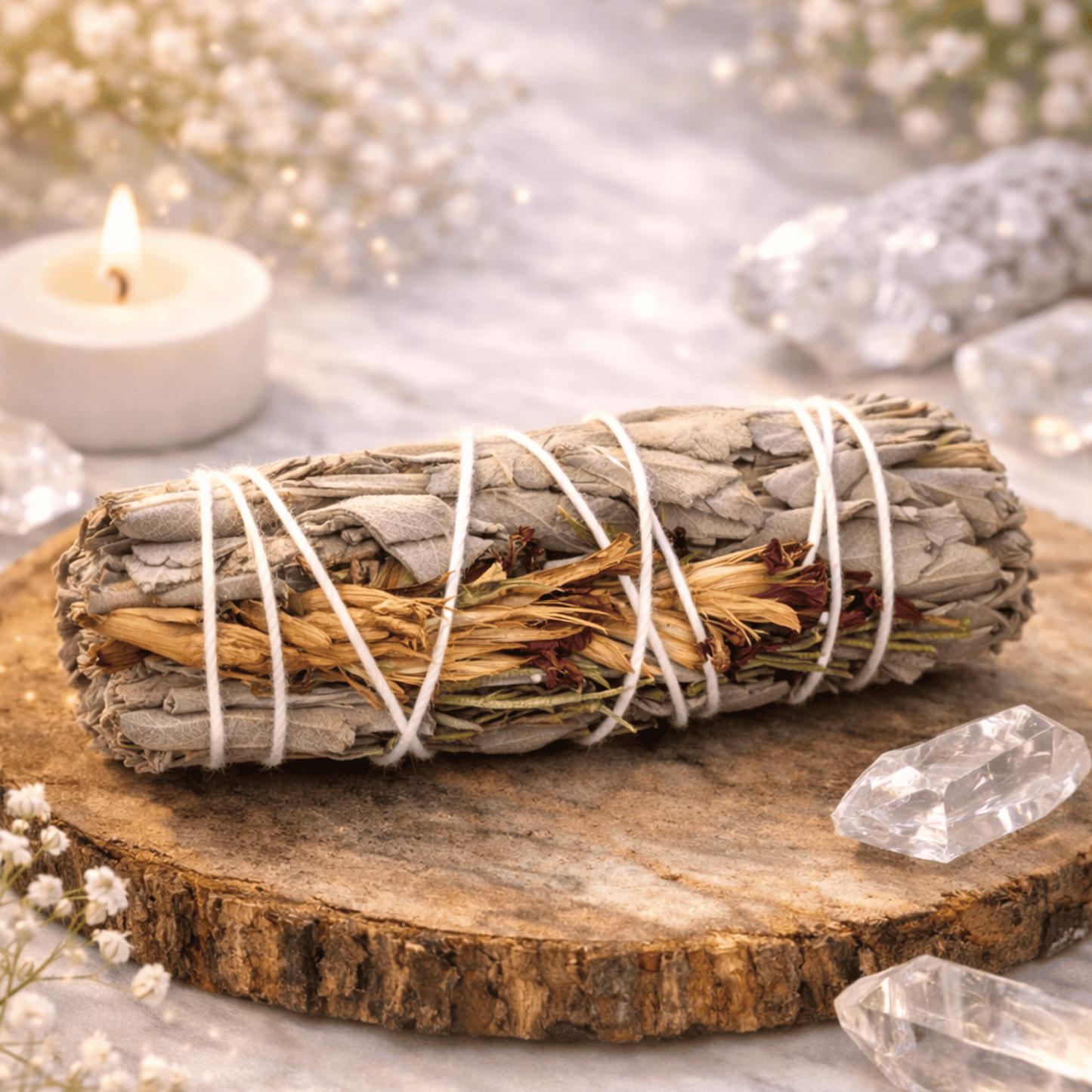 SERENE AURA SAGE SMUDGE STICK  10cm