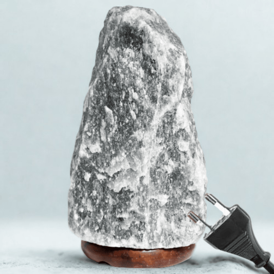 GREY HIMALAYAN SALT LAMP 3-5kg Natural Crystal Lamp