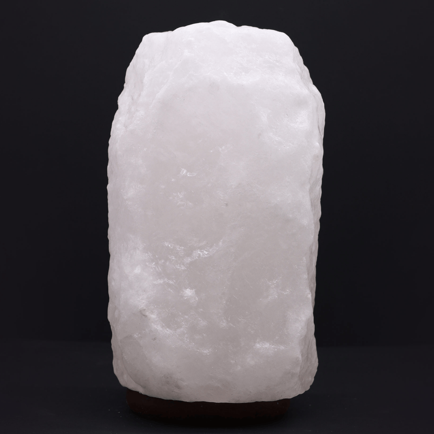 CRYSTAL ROCK HIMALAYAN SALT LAMP ON WOODEN BASE 8-10kg - UK Plug