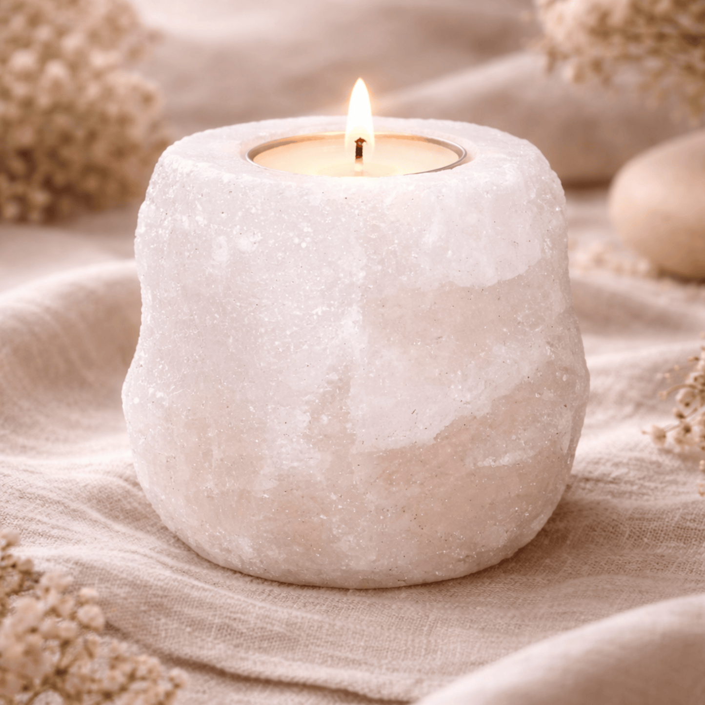 Photophore en sel de l'Himalaya - Blanc 400–700 g