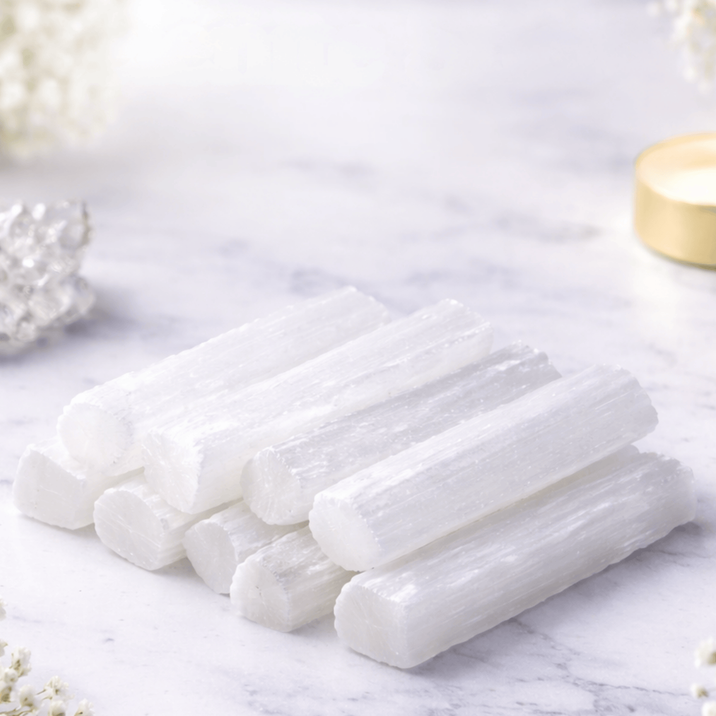 SELENITE RAW CHARGING BAR 8-10cm – Crystal Cleansing & Energy Bar