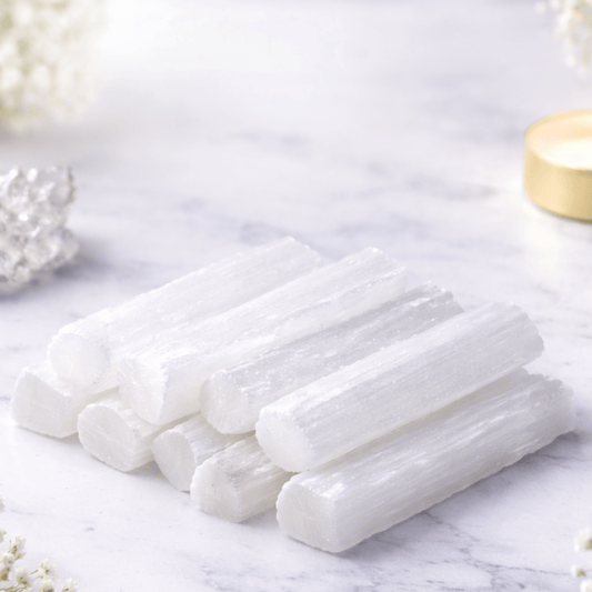 SELENITE RAW CHARGING BAR 8-10cm – Crystal Cleansing & Energy Bar