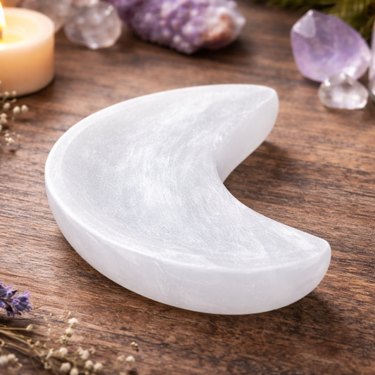 SELENITE MOON BOWL 13cm