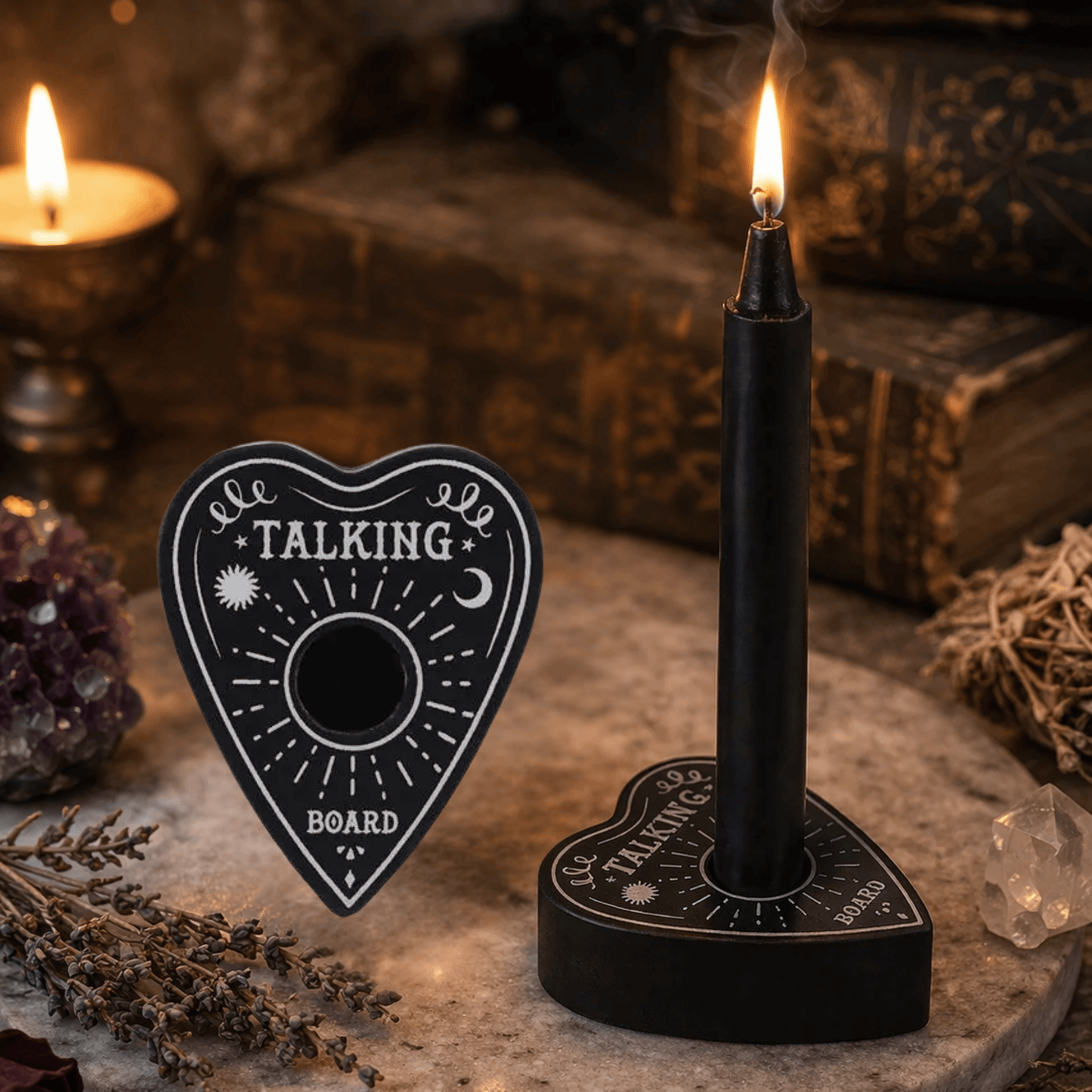 Talking Board Candle Holder for Spell Candles & Altar Use | Green Tree