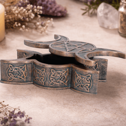 BOÎTE À BIJOUX TRIPLE LUNE 18,5 cm