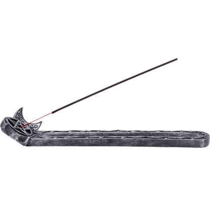 Incense holder with axe design on a white background