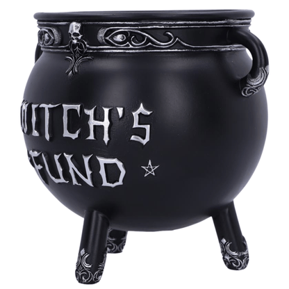 WITCH'S FUND CAULDRON MONEY BOX 16.5cm
