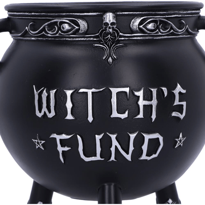WITCH'S FUND CAULDRON MONEY BOX 16.5cm