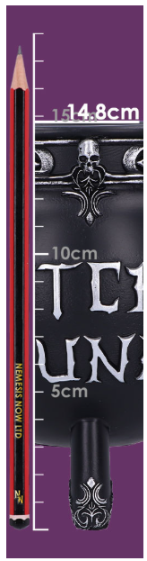 WITCH'S FUND CAULDRON MONEY BOX 16.5cm