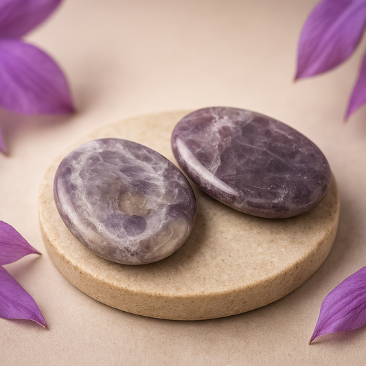 LEPIDOLITE PALM STONE AA GRADE 3-5cm