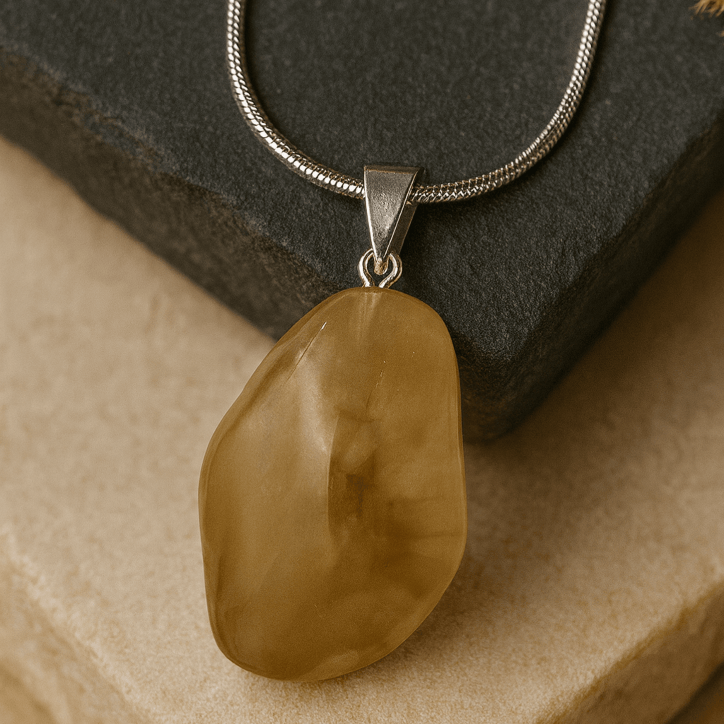 RUTILATED QUARTZ CRYSTAL PENDANT NECKLACE Amplify Energy & Clarity